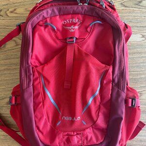Osprey Nebula 24 SevenSeries Backpack Red Padded Laptop Sleeve Hiking Travel Bag